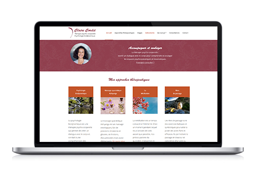 Site Internet Claire Cordié thérapeute Creation site Internet Claire Cordie