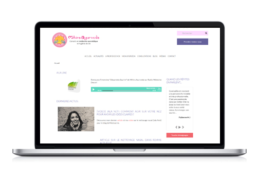 Site Internet Mihira Ayurveda Création site Internet Mihira Ayurveda